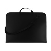 Папка - портфель Maxi А3 пластиковий на блискавці, чорний (MX30004)