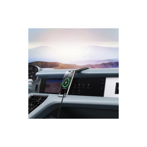 Універсальний автотримач Baseus C02 Pro Series Magnetic Wireless Charging Car Mount Cluster Black (C40156000111-00)