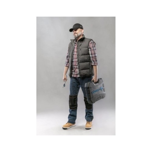 Жилет робочий Hoegert WIED HT5K243-3XL утеплений RipStop 100% поліестер графіт, 3XL (58) (HT5K243-3XL)