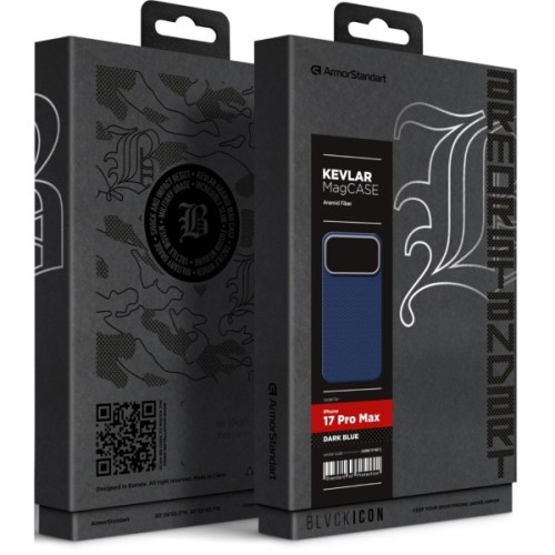 Чохол до мобільного телефона Armorstandart BlackIcon Kevlar MagCase Apple iPhone 17 Pro Max Dark Blue (ARM91401)