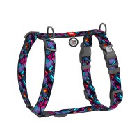 Шлея для собак WAUDOG Nylon анатомічна H-подібна з QR-паспортом "Нескінченні світи" пластиковий фастекс, L (345-4058)