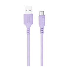 Дата кабель USB 2.0 AM to USB-C 1.0m soft silicone violet ColorWay (CW-CBUC044-PU)