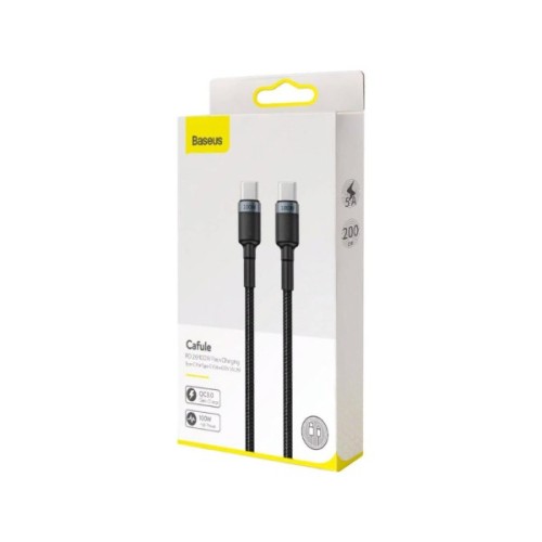 Дата кабель USB-C to USB-C 2.0m 100W 5A black-grey Baseus (CATKLF-ALG1)