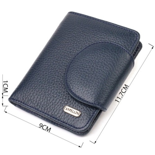 Портмоне Canpellini З натуральної шкіри Синє (21809)