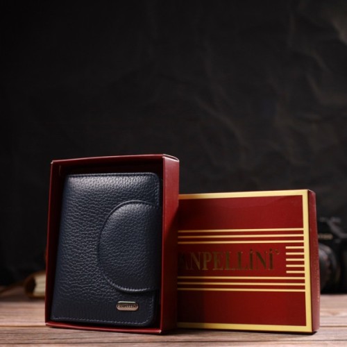 Портмоне Canpellini З натуральної шкіри Синє (21809)