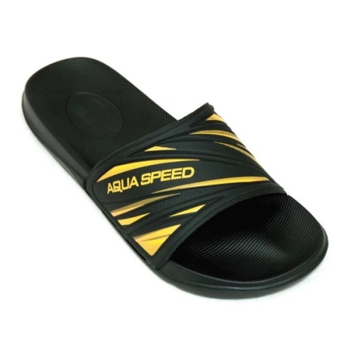 Шльопанці Aqua Speed Idaho 514-18 чорний, жовтий 44 (5908217668219)