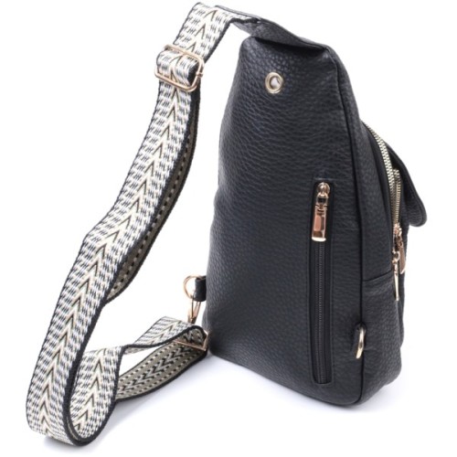 Сумка Vintage З крупнозернистої екошкіри Чорна (22763)