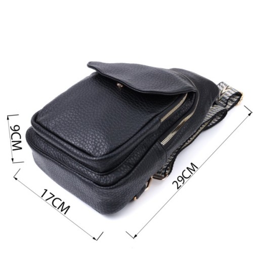 Сумка Vintage З крупнозернистої екошкіри Чорна (22763)