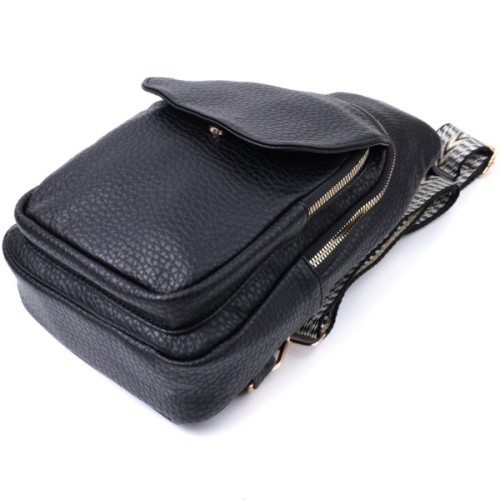 Сумка Vintage З крупнозернистої екошкіри Чорна (22763)