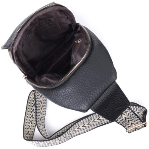 Сумка Vintage З крупнозернистої екошкіри Чорна (22763)