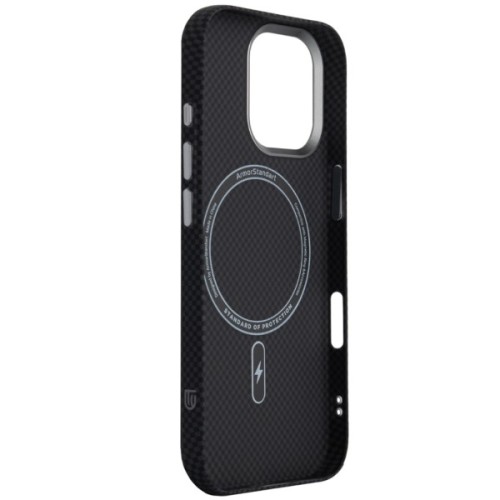 Чохол до мобільного телефона Armorstandart LikeCarbon2 MagCase Apple iPhone 17 Kevlar Black (ARM88379)