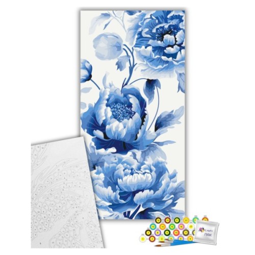 Картина по номерам ArtCraft Небесні півонії 40х80 см (13090-AC)