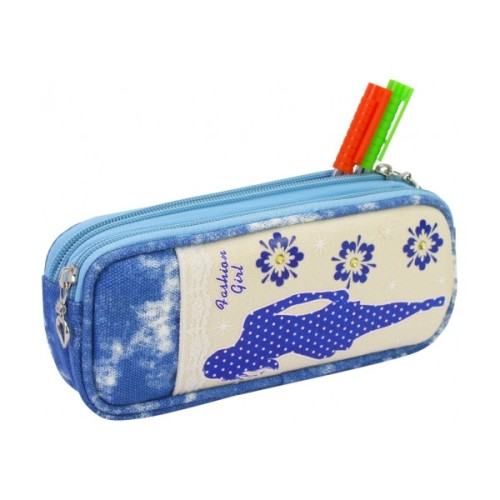 Пенал Cool For School 1 відділення Блакитний (J-2392-blue)
