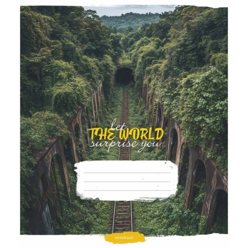 Зошит Школярик Let the world surprise you 60 аркушів лінія (060-3548L)