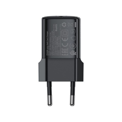 Зарядний пристрій Acefast USB-C 30W GaN + cable USB-C black (6974316285175)