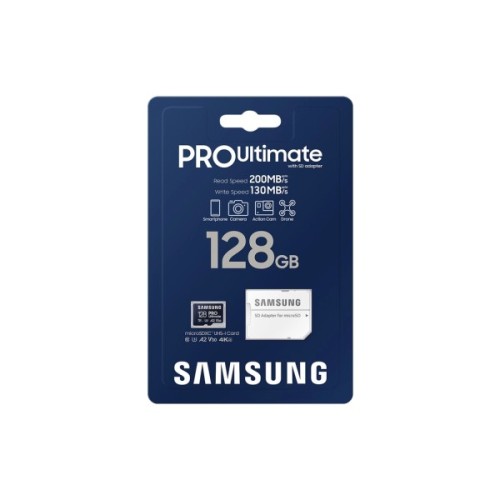Карта пам'яті Samsung 128GB microSDXC class 10 UHS-I U3 V30 A2 Pro Ultimate (MB-MY128SA/WW)