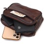 Сумка Vintage Поясна з натуральної шкіри Коричнева (21486)