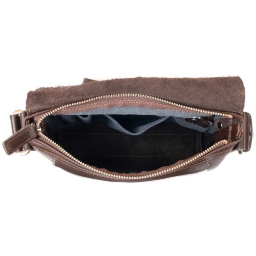 Сумка Grande Pelle У гладкій шкірі Шоколадна (11334)