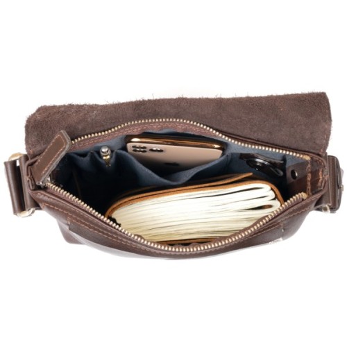 Сумка Grande Pelle У гладкій шкірі Шоколадна (11334)