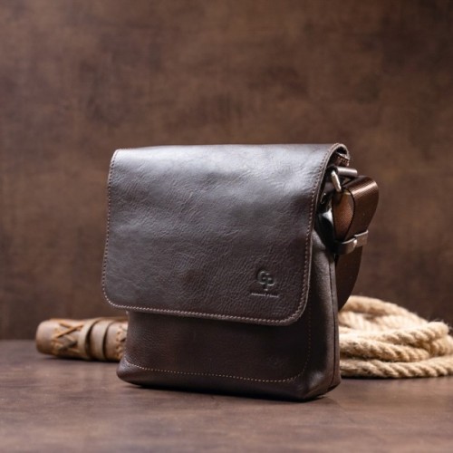 Сумка Grande Pelle У гладкій шкірі Шоколадна (11334)