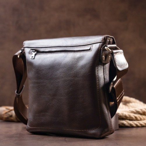 Сумка Grande Pelle У гладкій шкірі Шоколадна (11334)