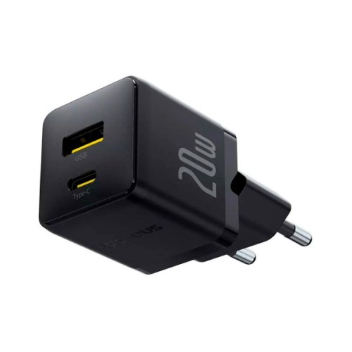 Зарядний пристрій Baseus Palm Fast Charger C+U 20W black (P10111608113-00)
