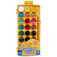 Акварельні фарби Школярик Медові 24 кольори (302023001-UA)