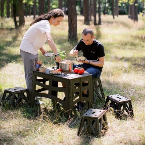 Стілець складаний Tribe Camp Chair Low пластиковий Olive (T-EF-0001-olive)