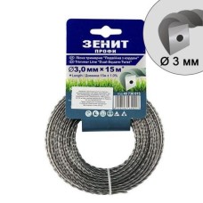Жилка косильна Зеніт "ПРОФІ" "Подвійна з кордом" 3,0 мм x 15 м (40730015)