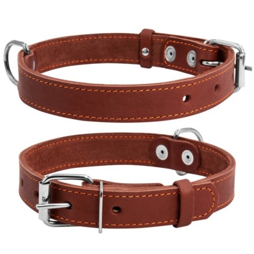 Нашийник для тварин Collar одинарний Ш 25 мм Д 38-50 см коричневий (02196)