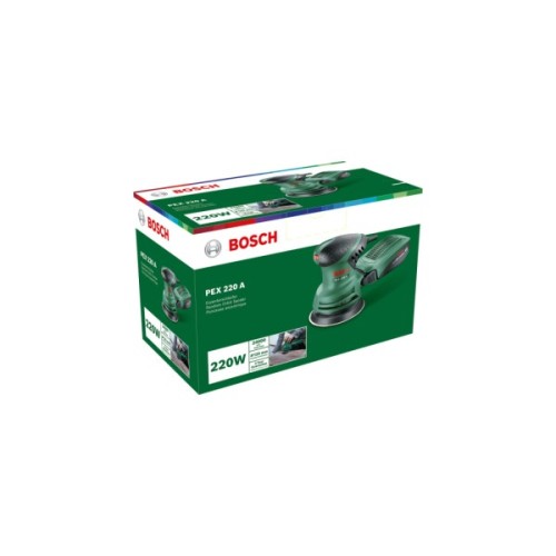Шліфувальна машина Bosch PEX 220 A 200W, 125мм 24000об/хв, 1.2кг (0.603.378.000)