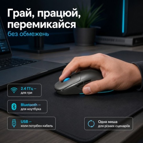 Мишка Thunderobot ML7 Tri-mode Grey (6932066316082)