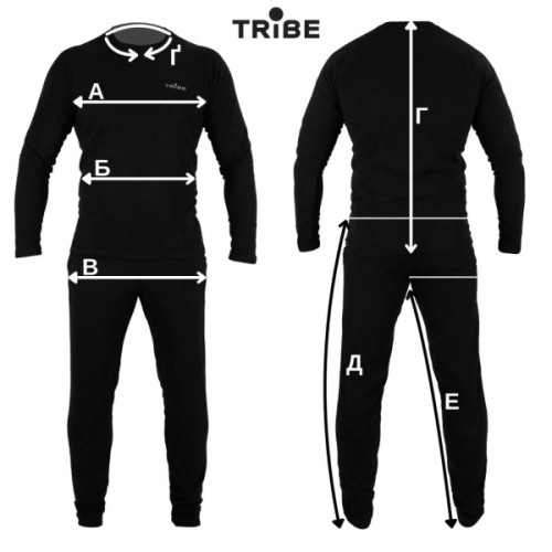 Комплект термобілизни Tribe Microfleece чорний S (T-KA-0015-black-S)