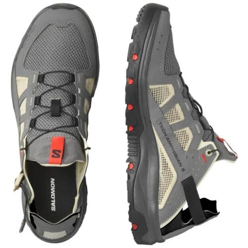 Кросівки Salomon Techamphibian 5 Pewter/Moth/Fiery red 7 (L47114900-7)