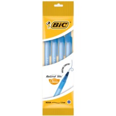 Ручка масляна Bic Round Stic, синя, 4шт в блістері (bc944176)