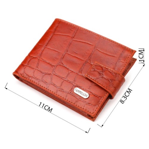 Гаманець Canpellini З натуральної шкіри Світло-коричневий (21510)