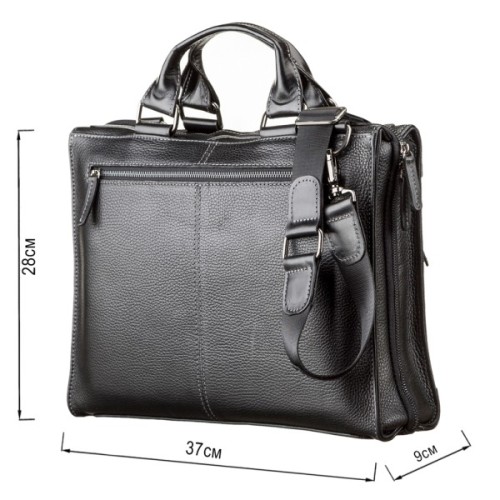 Сумка Shvigel Шкіряна Чорна (11116)