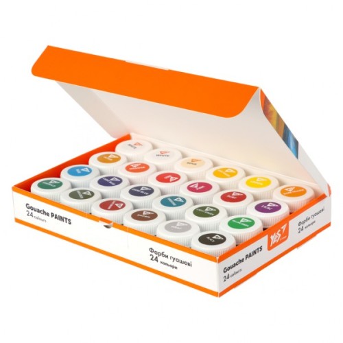 Гуашеві фарби Yes Orange Line 24 кольорів по 20 мл (230434)