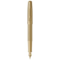 Ручка пір'яна Parker SONNET 17 SE Cisele Gold GT FP18 F + бархатний чохол (68 611)