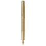 Ручка пір'яна Parker SONNET 17 SE Cisele Gold GT FP18 F + бархатний чохол (68 611)