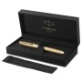Ручка пір'яна Parker SONNET 17 SE Cisele Gold GT FP18 F + бархатний чохол (68 611)