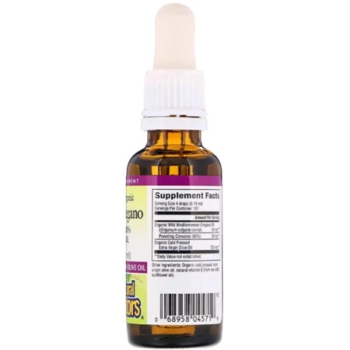 Трави Natural Factors Олія орегано в краплях, Oil of Oregano Liquid, 30 мл (NFS04571)