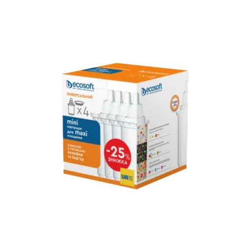 Картридж для фільтра глечика Ecosoft К-т Картриджів для глечиків універсальний (3+1 ш (CRVKAB4ECO)