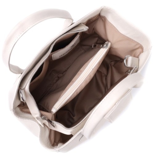 Сумка Shvigel З натуральної шкіри Бежева (22830)