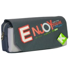 Пенал Cool For School 2 відділення з кишенею Сірий (CF6920-grey)