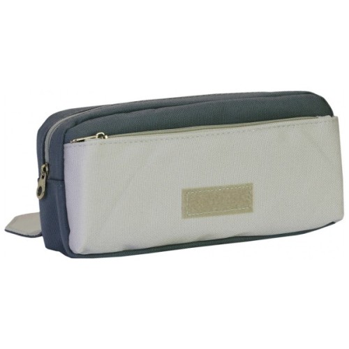 Пенал Cool For School 2 відділення з кишенею Сірий (CF6920-grey)