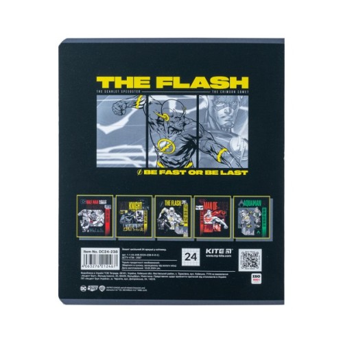 Зошит Kite DC Comics 24 аркушів, клітинка (DC24-238)