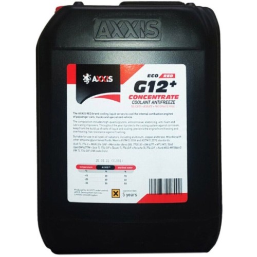 Антифриз AXXIS ECO-80C RED G12+ 20л (AX-P999-G12R ECO 20)