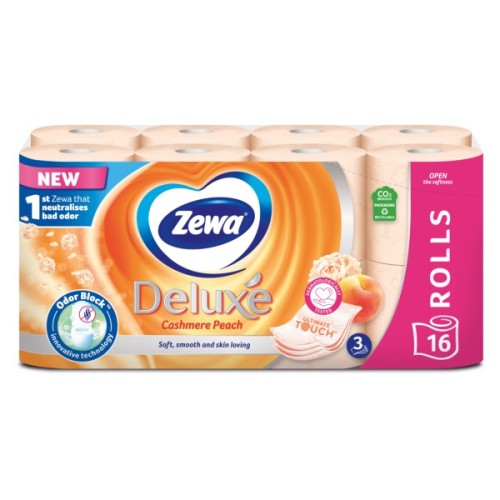Туалетний папір Zewa Deluxe Персик 3 шари 16 рулонів (7322540201192)