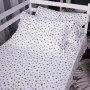 Постільна білизна MirSon 016 White Stars Фланель 2x143x210 Сімейний (2200009652158)